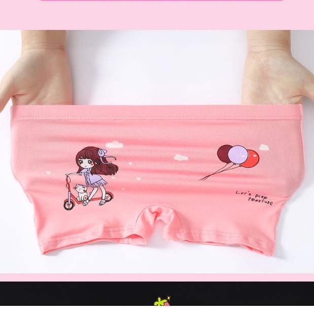 Cá Tuyết [2XL-L-M] [3-14 Năm]☑️ Quần Lót Vải Lụa Thời Trang Đáng Yêu Dành Cho Bé Gái Z020# Quần Short In Họa Tiết Hoạt Hình Dễ Thương Cho Bé