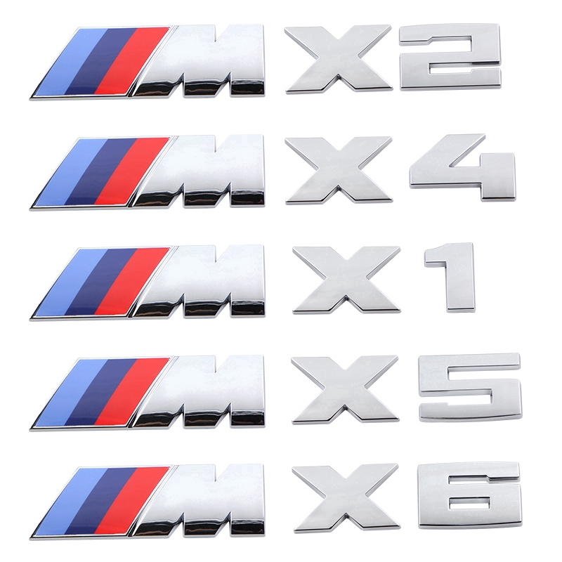 1pcs X1 X2 X4 X5 X6 Car Badge Sticker Car Rear Box Labeling for BMW M 1 3 4 5 6 7 E Z X M3 M5 M6 E39 E46 E30 E28 E91 E92 Car Styling