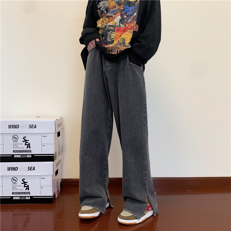 Quần Jeans Nam Ống Rộng Thời Trang Cá Tính