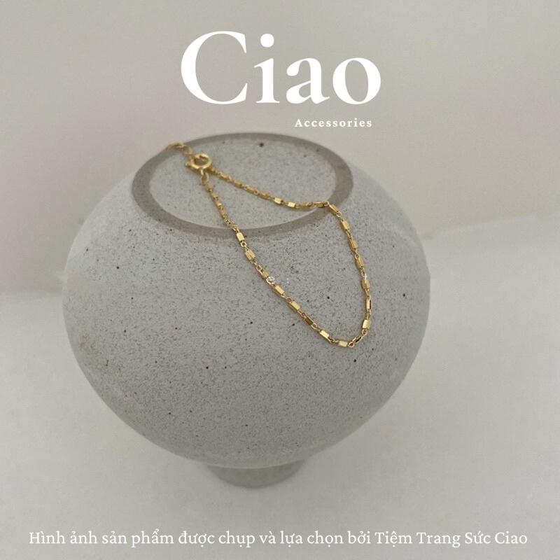 [HOẢ TỐC 1H] Vòng tay/ Lắc tay titan không gỉ thiết kế dạng chuỗi đơn giản Latifah Ciao