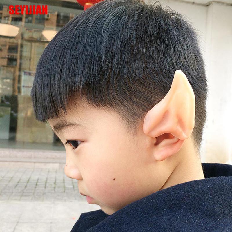 Tai Yêu Tinh Bằng Cao Su Mềm Dùng Hóa Trang Tiệc Halloween