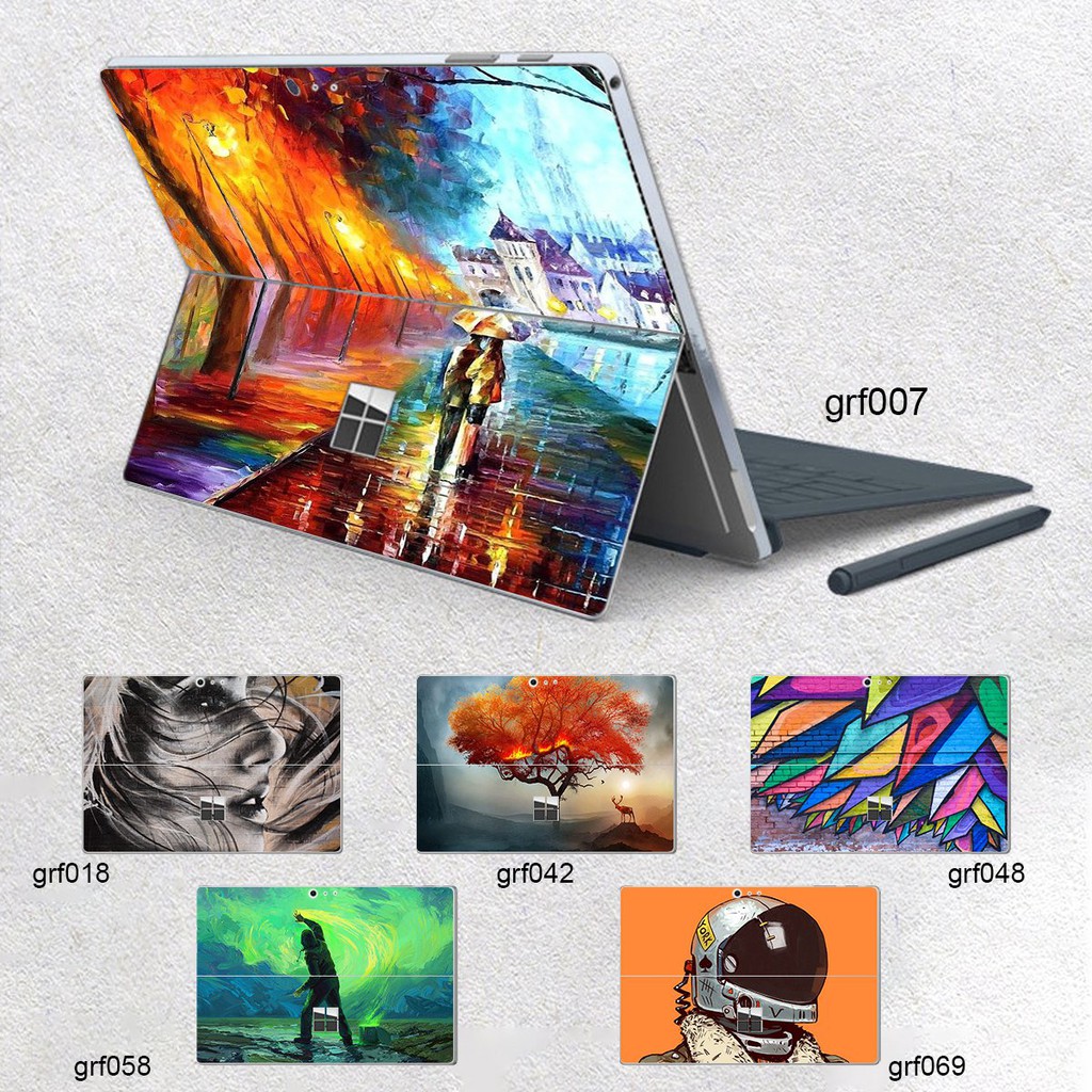 Skin dán hình nghệ thuật graffiti cho Surface Go, Pro 2, Pro 3, Pro 4, Pro 5, Pro 6, Pro 7, Pro X