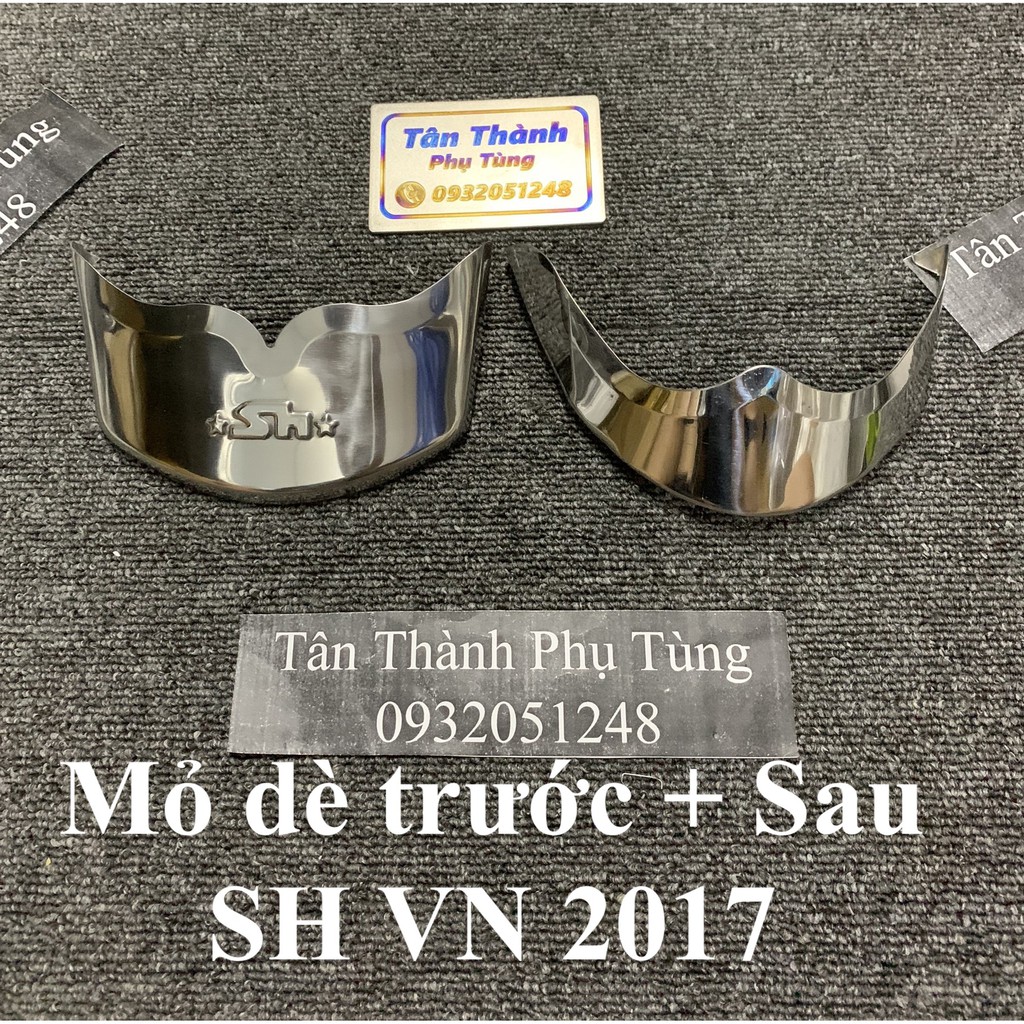 Mỏ Dè trước sau Inox gắn SH VN 2017-2019