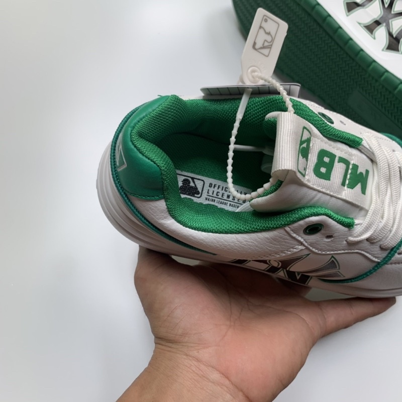 Giày MLB liner 2022 xanh bản trung tăng chiều cao.Tặng hộp,tất,lọ tẩy
