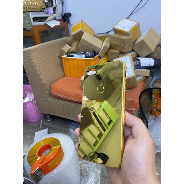 Ốp iphone 8plus mạ vàng cao cấp ( ốp xịn )