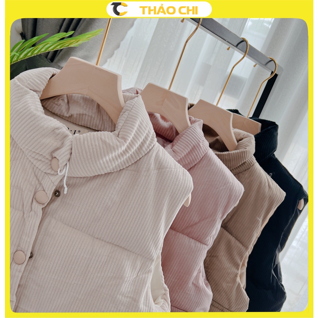 áo gile phao pha nhung cực ấm