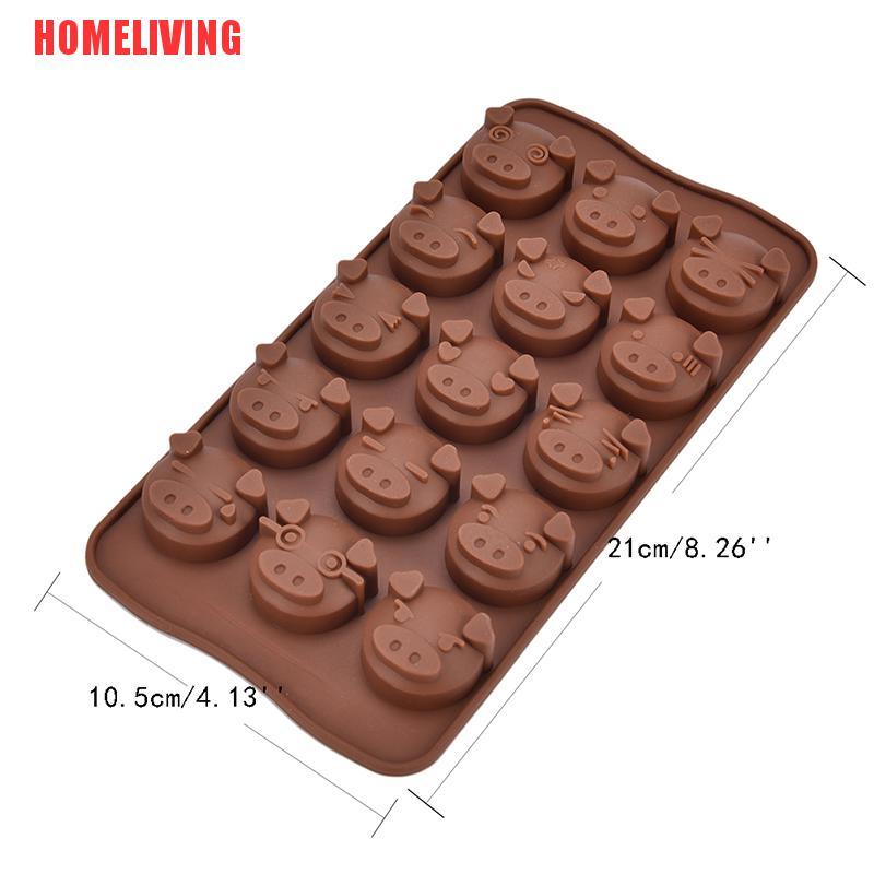 Khuôn Silicone Tạo Hình Làm Bánh Kẹo Hình Chú Heo DIY