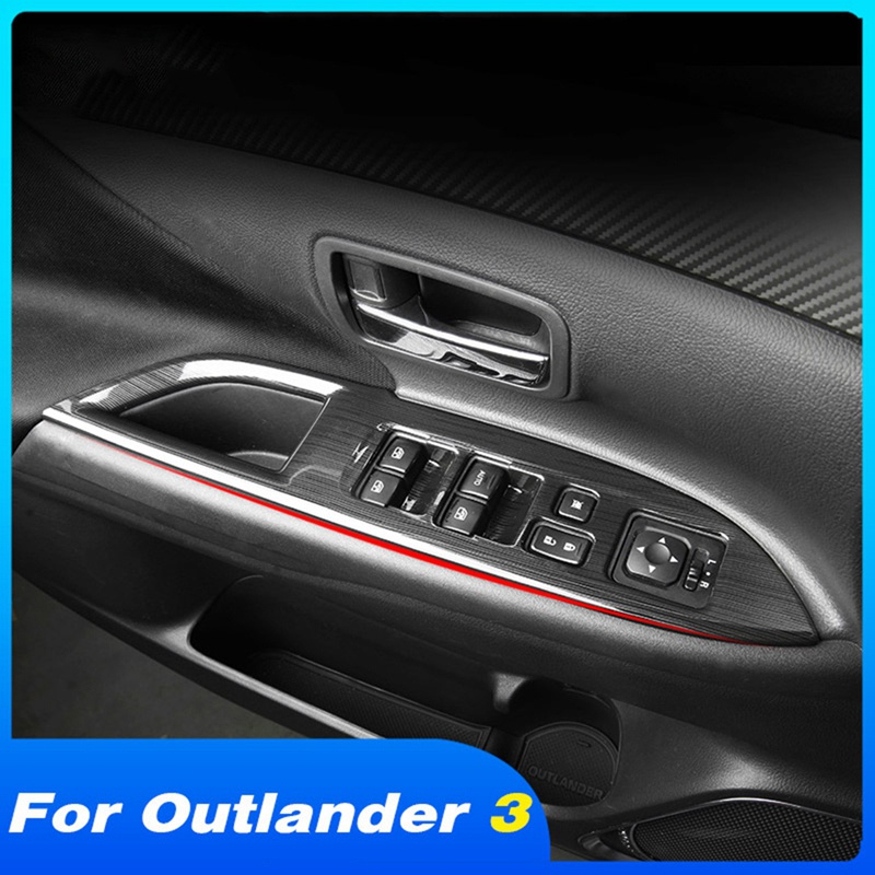 Vỏ Bọc Nút Điều Khiển Cửa Sổ Xe Hơi Chống Trượt Trang Trí Nội Thất Cho Mitsubishi Outlander 2016-2019