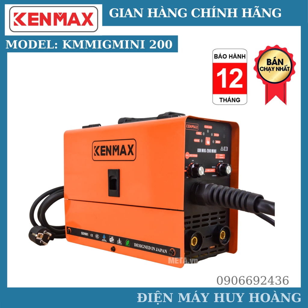 Máy hàn mig mini 200 Kenmax - Máy hàn MIG đa năng tặng full phụ kiện