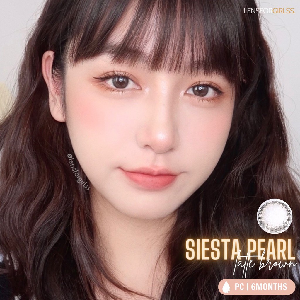 Kính áp tròng Siesta PEARL LATTE BROWN dành cho mắt nhạy cảm - Pc Hydrogel (Hsd 6 tháng)