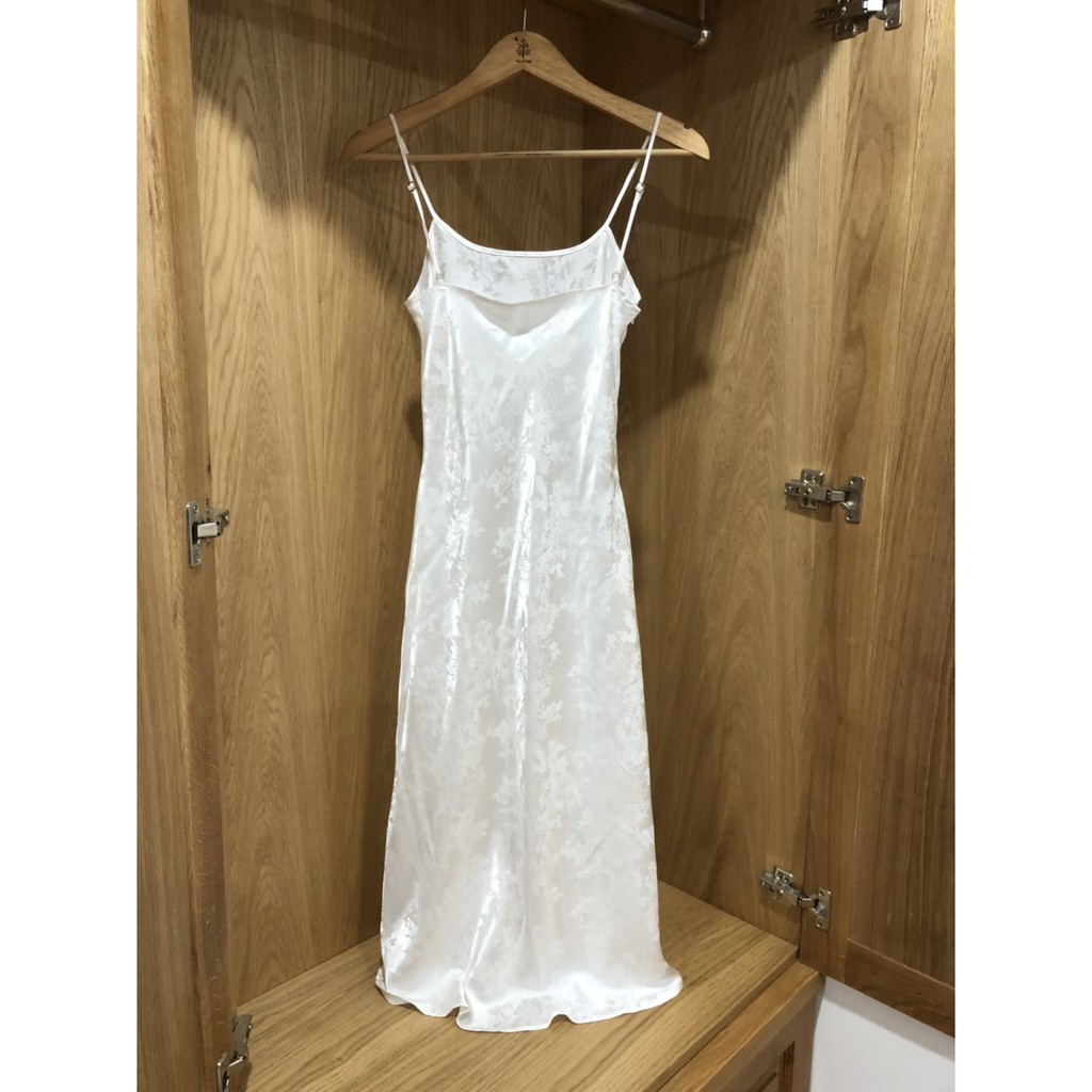 Váy lụa trắng - Midi satin Dress "white"