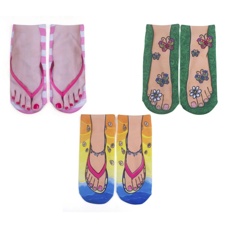 XIXI Đôi Vớ Cotton Polyester In Hình Bướm 3D Dễ Thương Dành Cho Nam Nữ