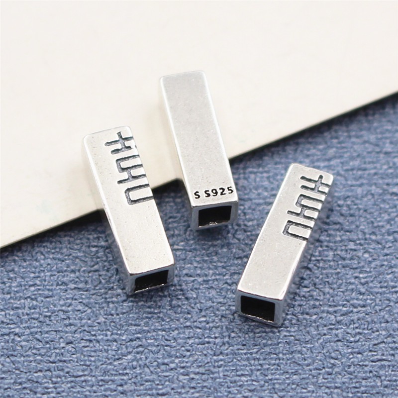 Charm nối đôi chữ song hỷ làm handmade - Charm bạc 925 - Mã CA425