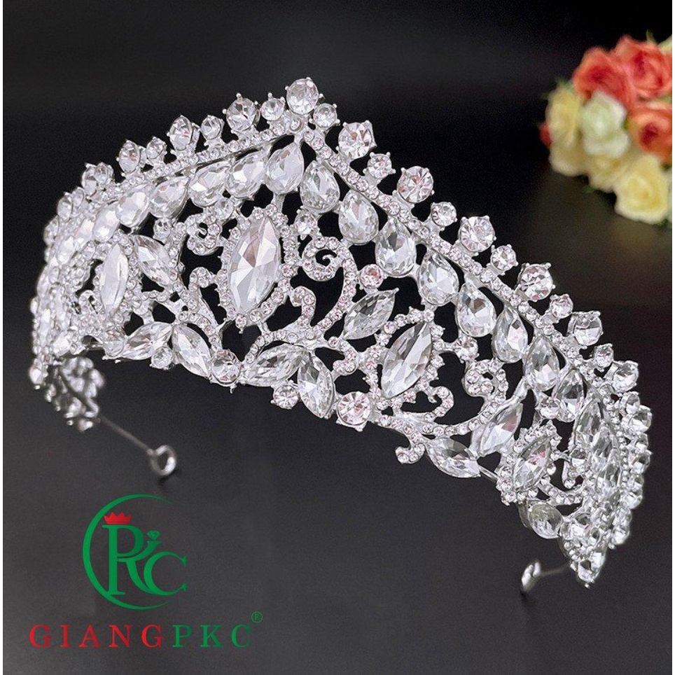 Vương miện cô dâu mới nhất T9-2022 cao 6cm ngang 16cm Giangpkc  Phụ kiện cưới Giang