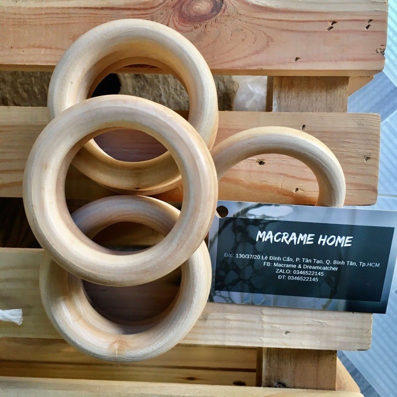 10 vòng gỗ 5cm và 10 vòng sắt 6cm