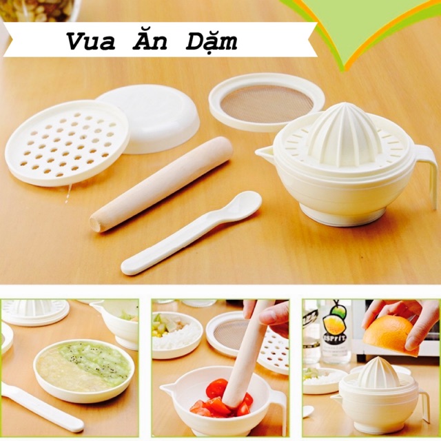 [TẶNG KHUÔN BENTO NGẪU NHIÊN] BỘ CHẾ BIẾN ĐỒ ĂN DẶM CHO BÉ 7 CHI TIẾT