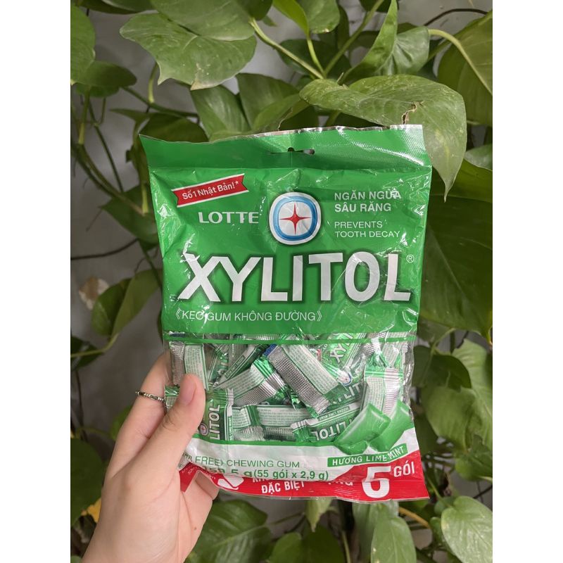 Kẹo Sing-gum Không Đường Lotte Xylitol bịch 55 viên