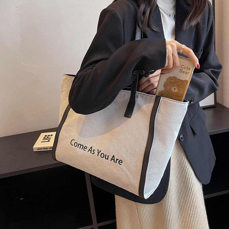 Túi Tote Vải Bố Dung Tích Lớn Thời Trang