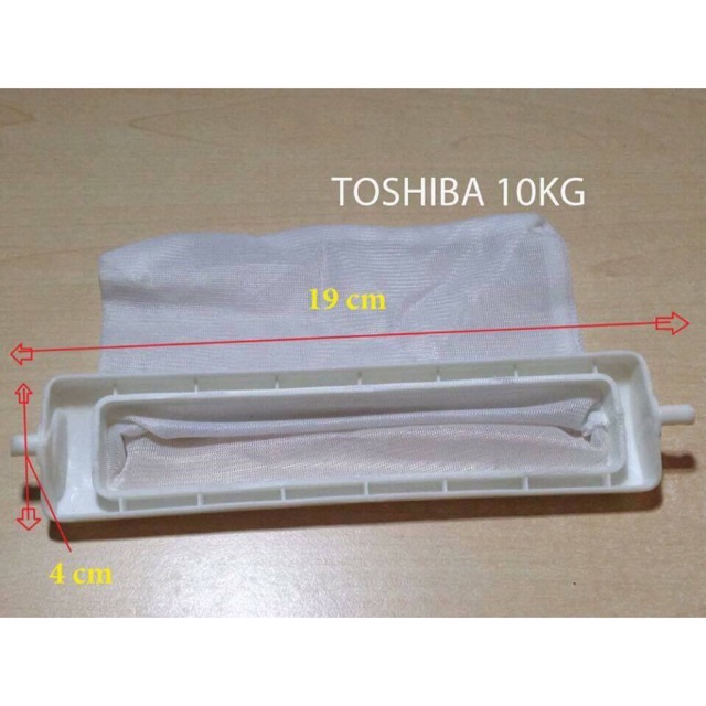 TÚI LỌC MÁY GIẶT TOSHIBA 9-10kg, kích thước 19 x 4em