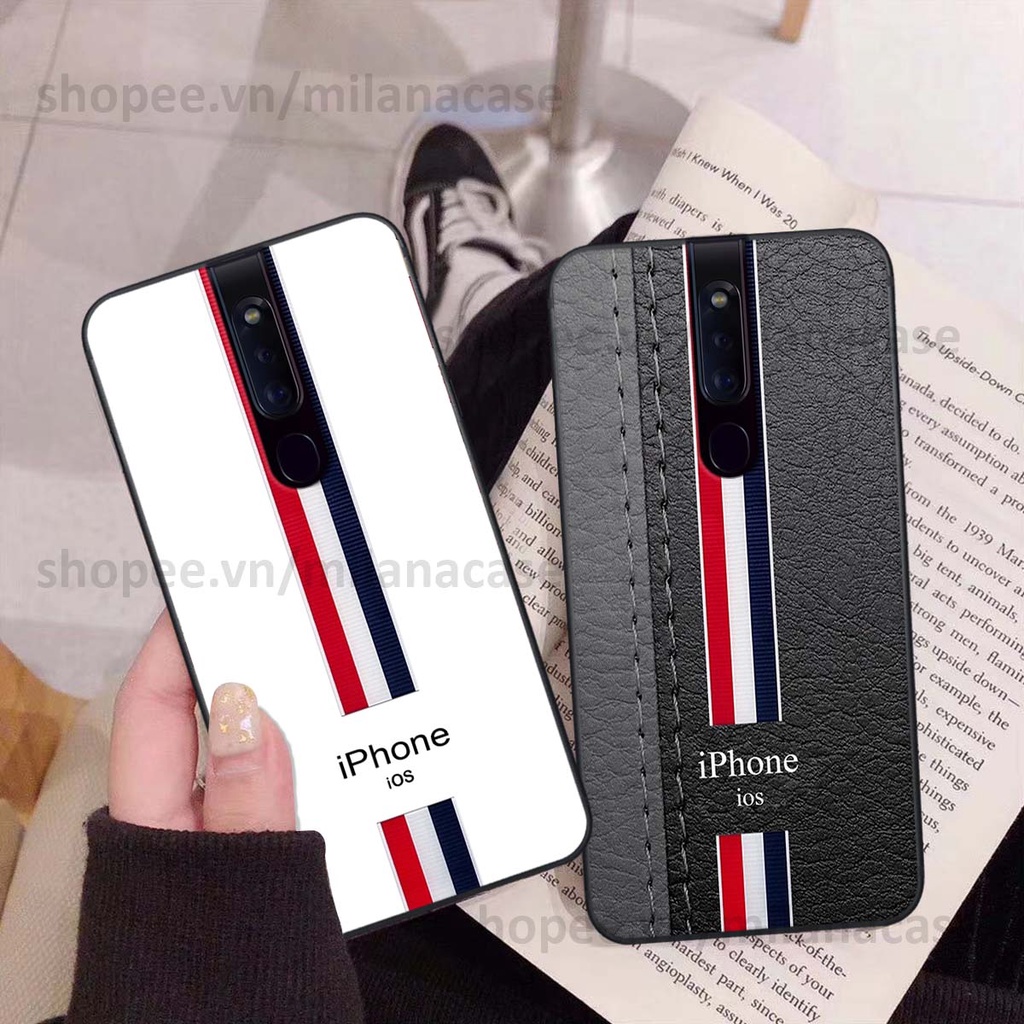 Ốp Oppo F11 / F11 Pro in giả da phong cách thể thao, cá tính, thời trang