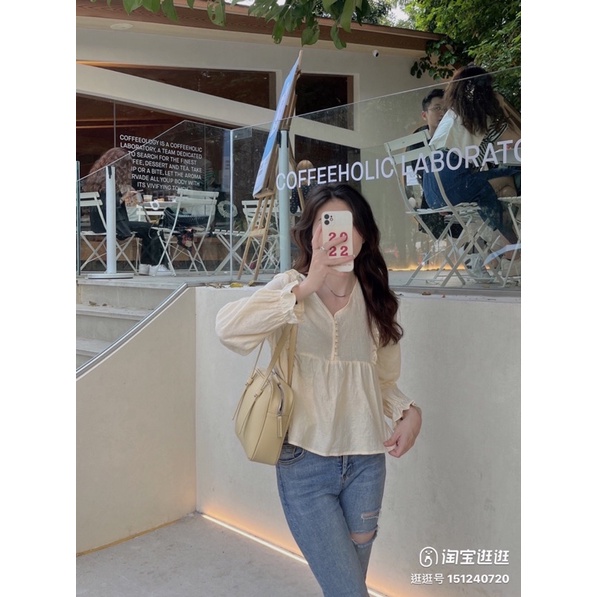 Áo babydoll  tiểu thư - ảnh thật