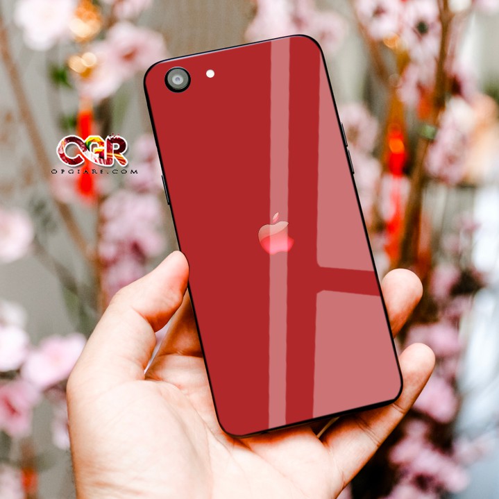 [OPPO] Ốp lưng Oppo A83/ F3 kính cường lực hoạ tiết giả Iphone