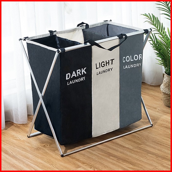 Giỏ vải đựng đồ đa năng, Giỏ đựng quần áo chống thấm nhiều ngăn nhiều màu