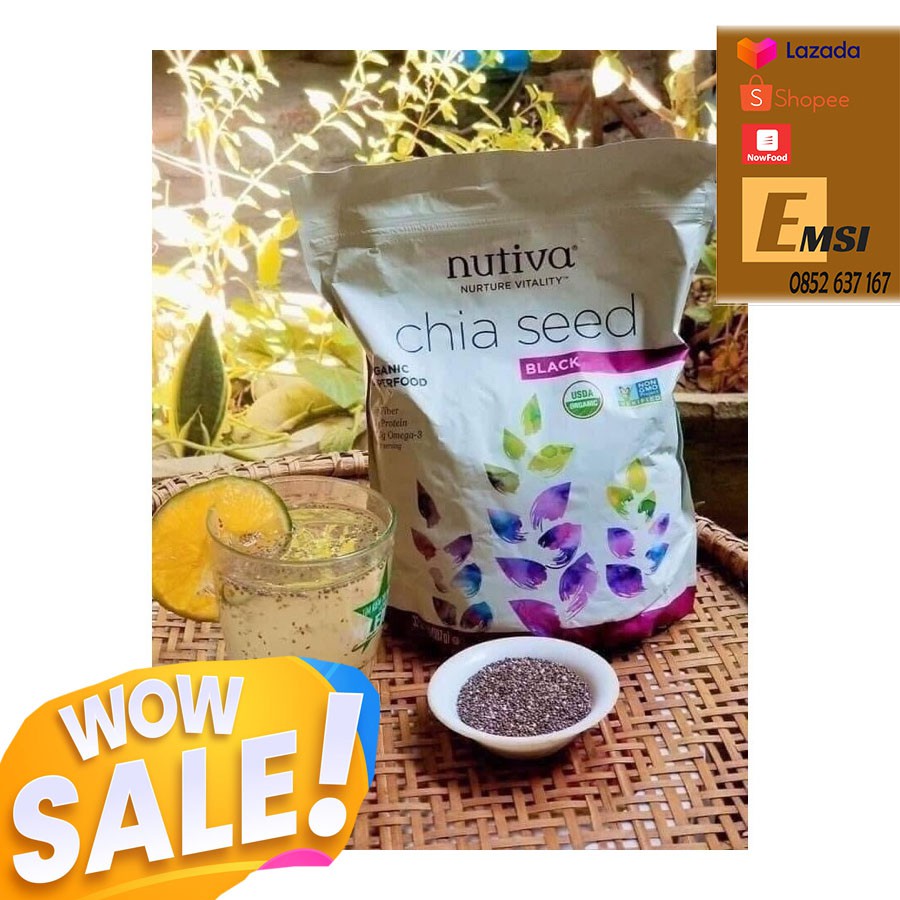 Hạt chia Nutiva chia seed 907gram