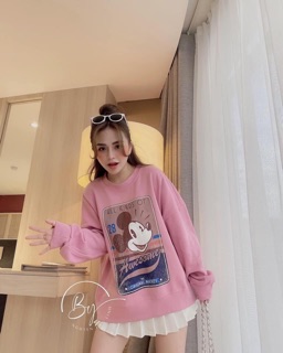 Áo mickey hồng CHẤT NỈ DA CÁ XỊN