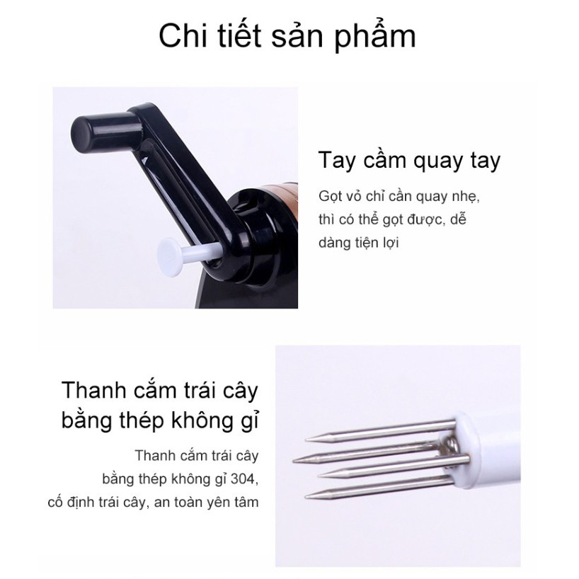 Máy gọt vỏ hoa quả trái cây ABS PP Germany ( Đen Vàng ) - Home and Garden