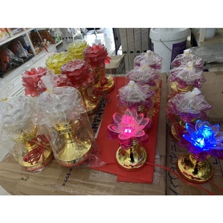 BỘ ĐÈN HOA SEN ĐỂ BÀN THỜ