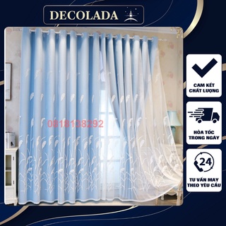 Rèm cửa sổ, rèm dán, treo thanh 1 lớp, 2 lớp decor trang trí cửa chính, cửa sổ phòng ngủ, phòng khách DE-VCN3