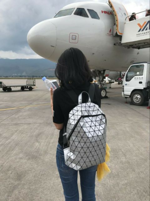 ✨ Balo laptop unisex họa tiết polygon 3D phản quang thời trang cực chất vừa laptop 15.6inch