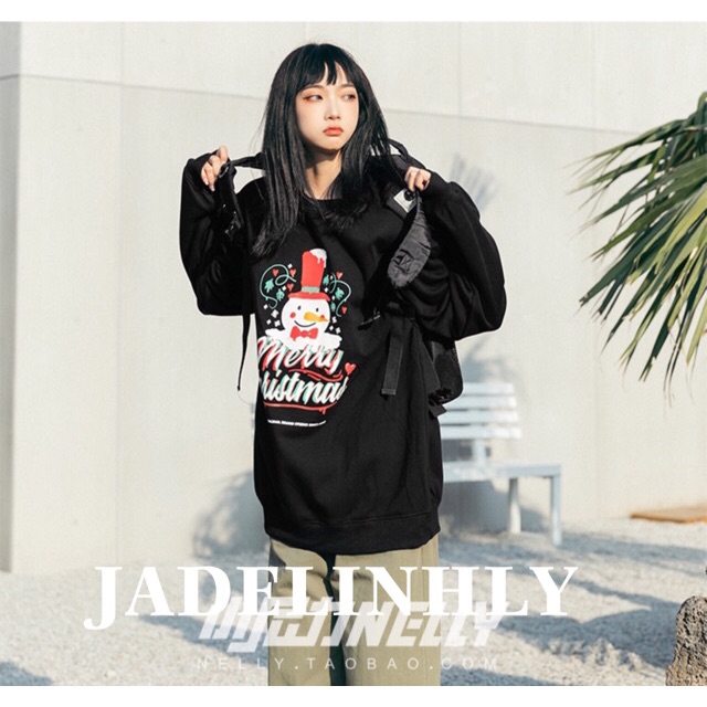 Áo sweater nelly hey big sale lót lông(có sẵn) christmas