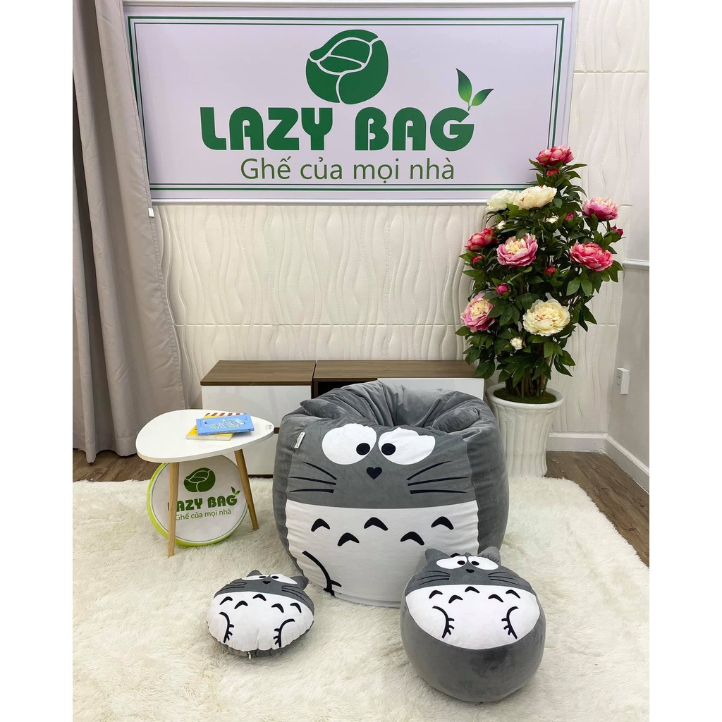 Combo bộ 3 ghế lười hạt xốp giúp bé yêu thích việc đọc sách hơn - Mèo Totoro
