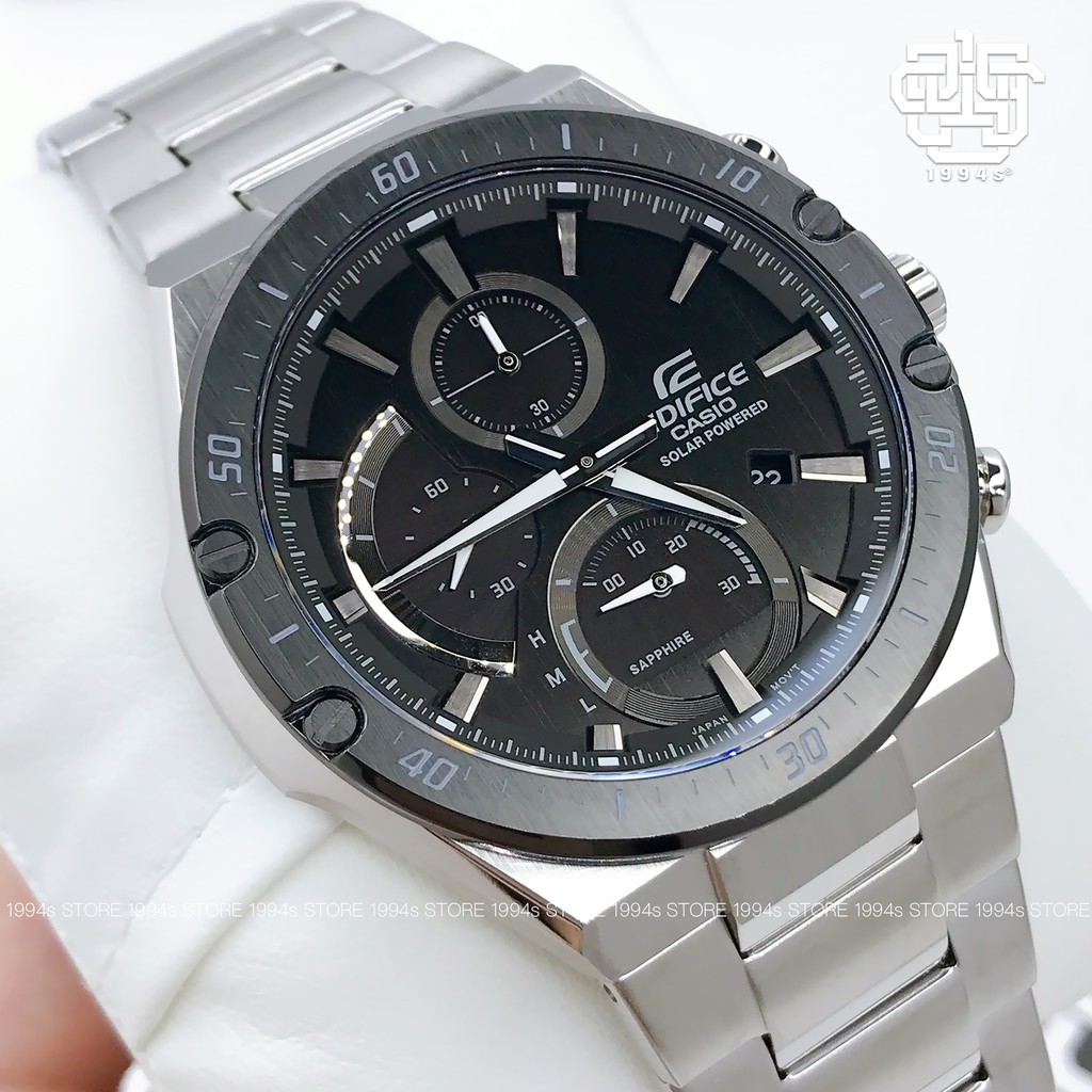 Đồng hồ nam Casio Edifice EFS-S560 / EFS-S560DB-1A mặt kính Sapphire, mỏng 9.9mm, năng lượng mặt trời, hàng chính hãng