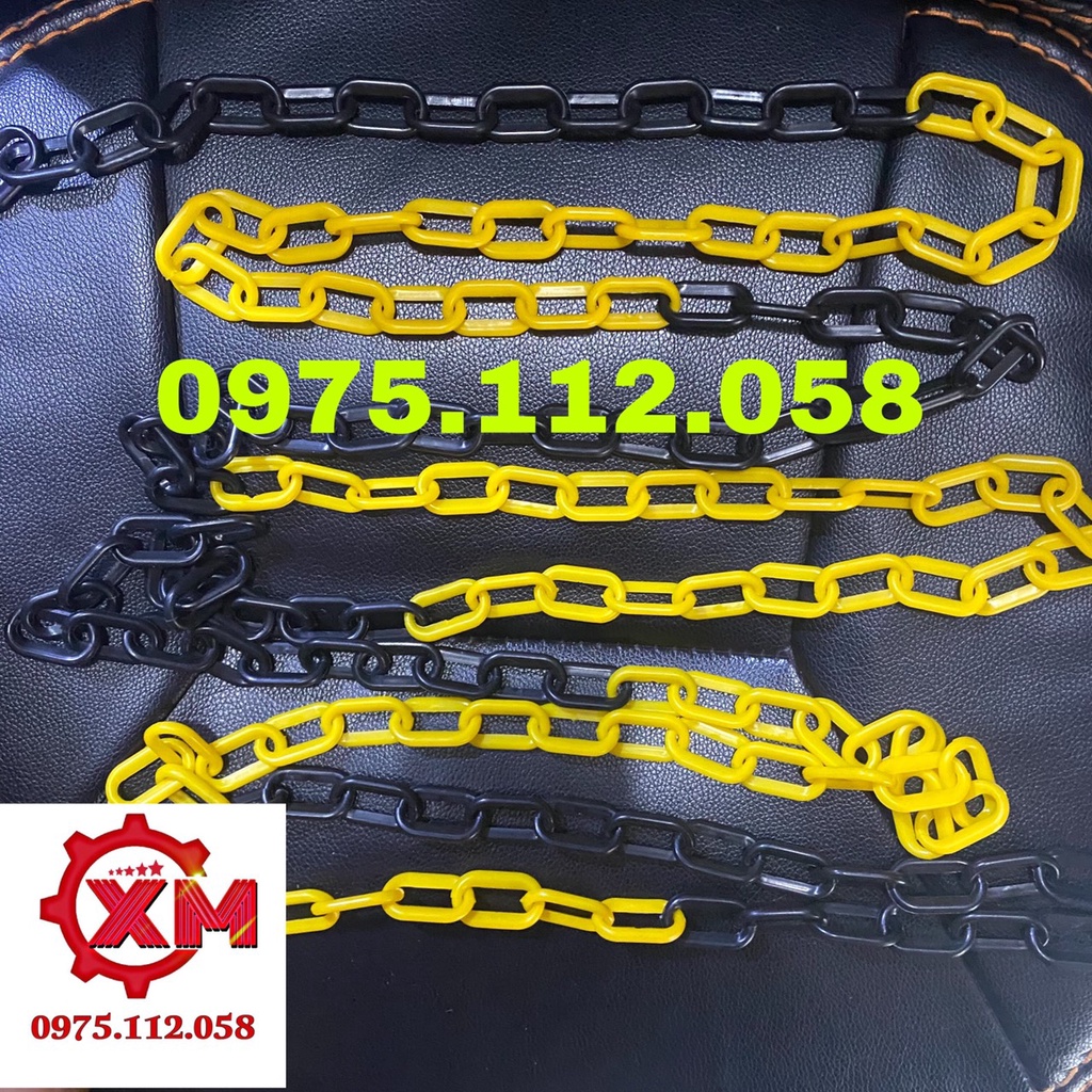 Thanh lý 1000 combo 25m dây xích nhựa vàng đen giá rẻ