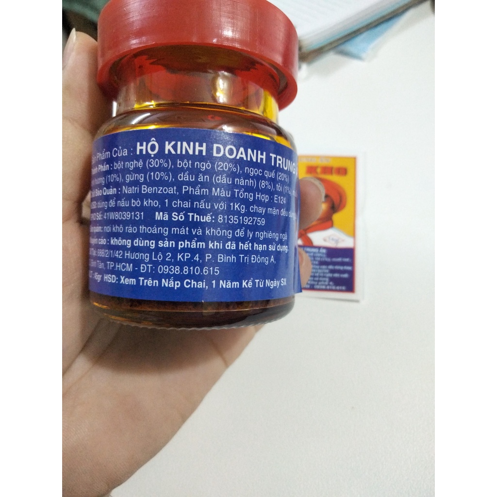 Gia vị Bò Kho Trung Ấn, hủ 45g