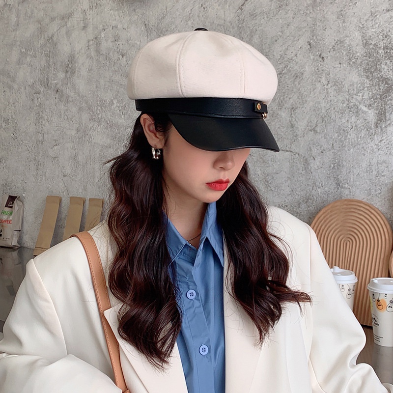 Mũ beret nữ thời trang nhiều mẫu có dây điều chỉnh phù hợp với vòng đầu nhiều màu