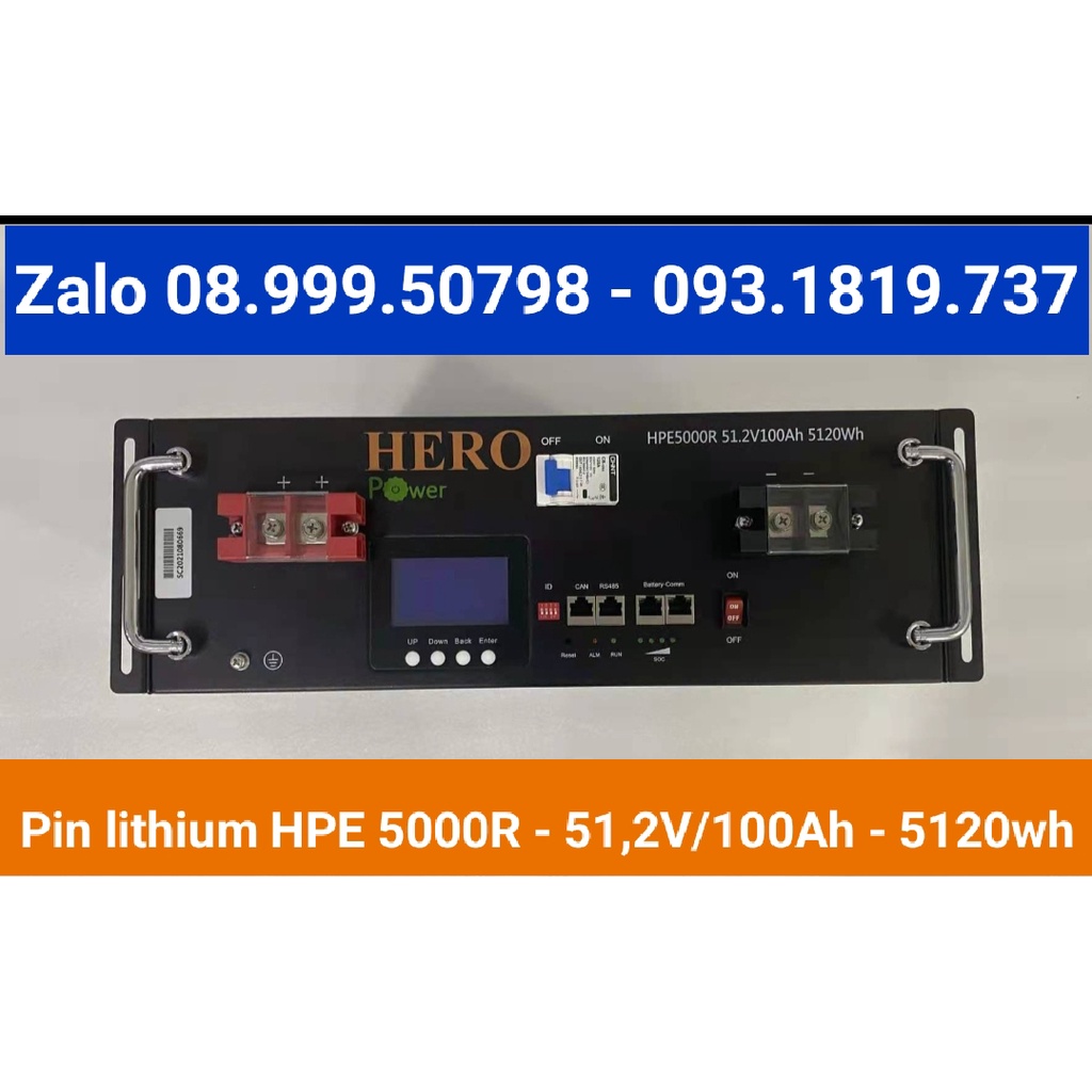 PIN LƯU TRỮ LITHIUM HPE 51,2V 100AH - 5,12KWH