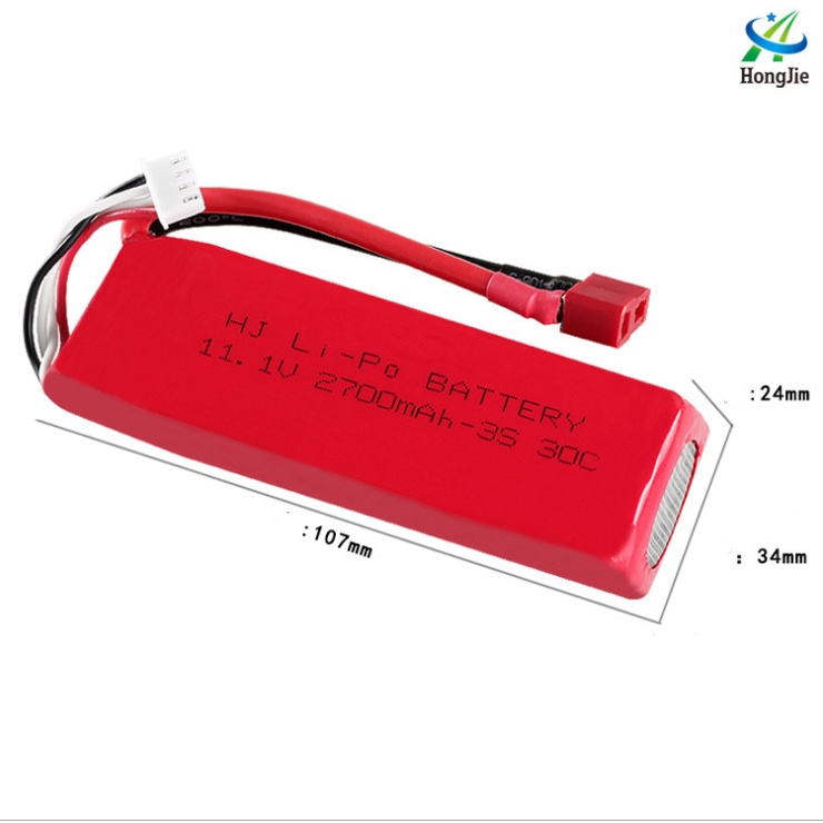 Pin sạc Lithium LiPo 3s 11.1v 2700mah xả 30c 803496 Máy bay cano Xe điều khiển V303 V393 WL913 Udii903 FT012