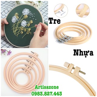 Khung thêu tre, Khung thêu nhựa - (Size từ 13cm - 34cm) - 01 chiếc