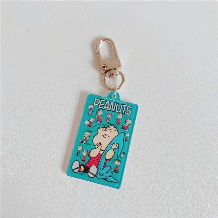 Móc Chìa Khóa Bằng Acrylic Hình Snoopy Charlie Lucy Kiểu Hàn Quốc Dễ Thương