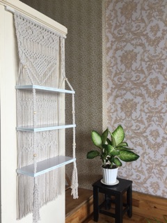 Kệ trang trí macrame