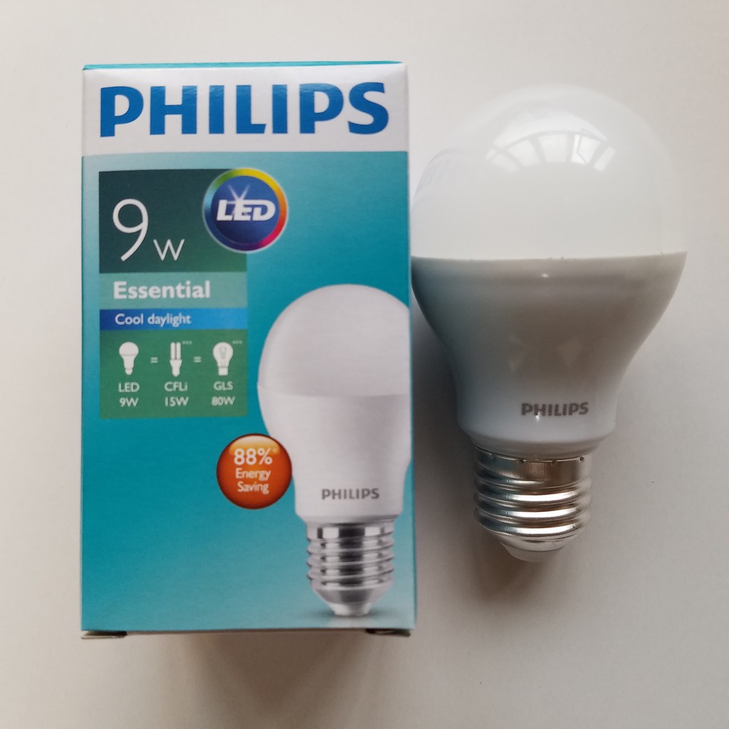 Combo 2 bóng đèn Led Philips Esential Ledbulb 9W E27 6500K 230V A60 (Ánh sáng trắng) (Hãng phân phối chính hãng) | BigBuy360 - bigbuy360.vn