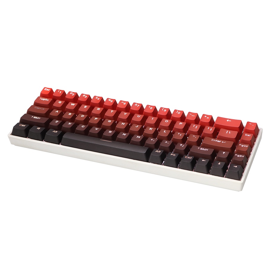 【JKDK】 Phông chữ keycaps PBT màu đỏ may mắn của  truyền ánh sáng hồ sơ OEM RED và màu đen gradient keycap