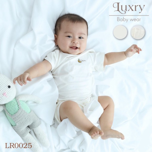 Bộ Quần Áo Cộc Cài vai trẻ em chất liệu vải sợi tre siêu mát mẻ mùa hè nhà Luxry cho bé từ 3 tháng đến 4 tuổi