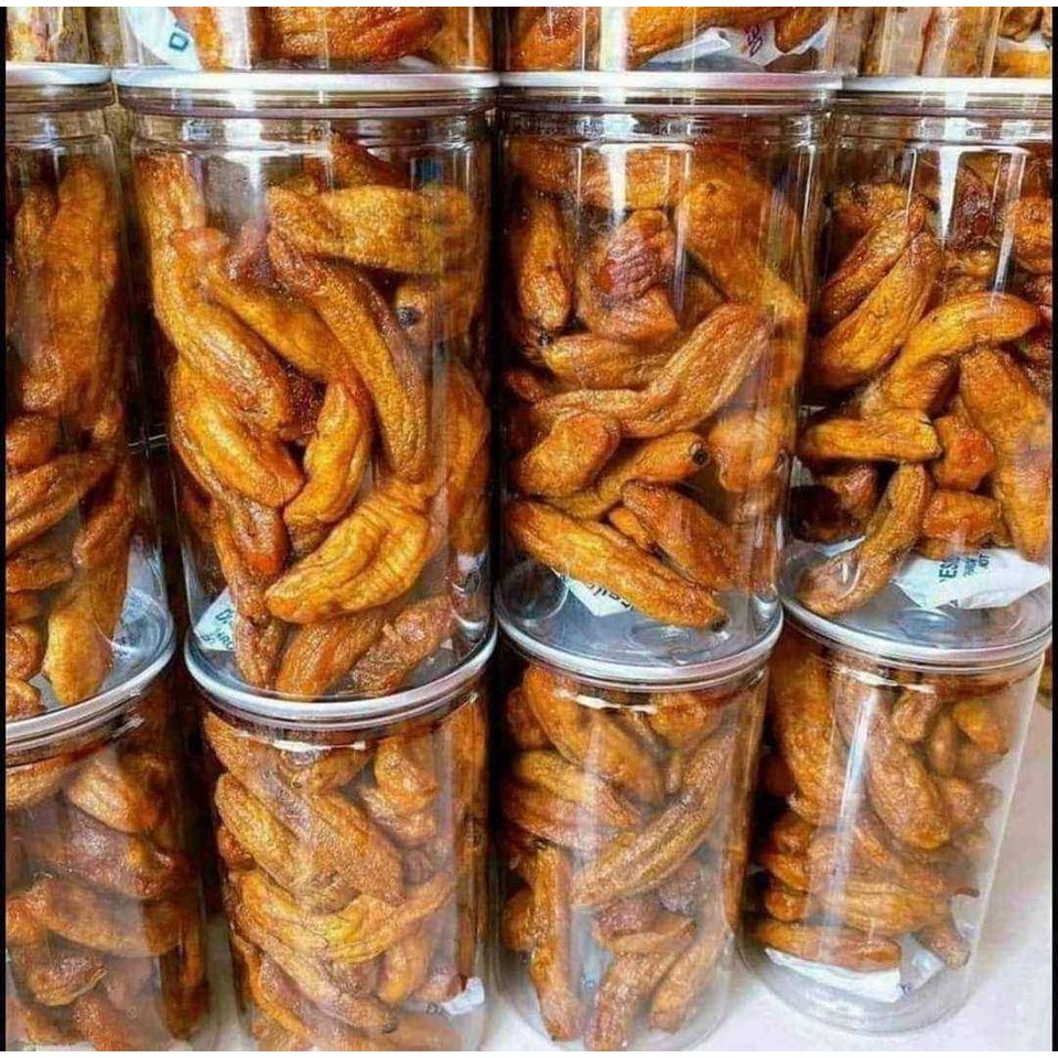 Chuối sấy dẻo Đà Lạt - lon 500 gr -Đảm bảo chất lượng