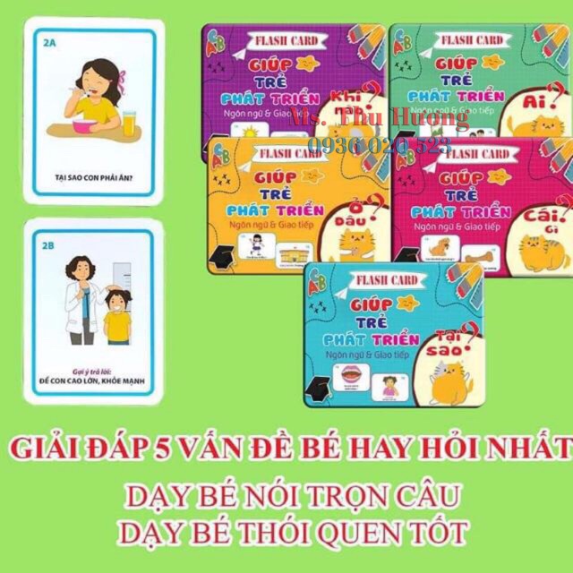 Bộ thẻ Flashcard Giúp trẻ phát triển Ngôn ngữ &Giao tiếp