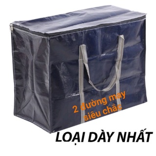 SỐ 4/5 - Túi bạt có 2 dây kéo màu tím/xanh rêu (Dành có shipper, đựng hàng buôn bán)